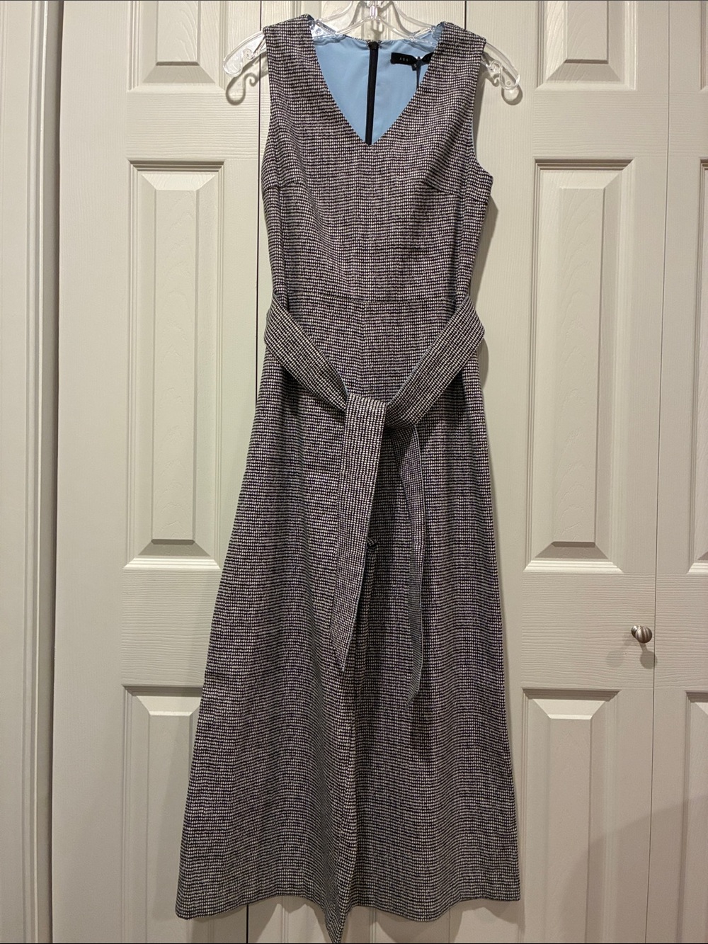 NWT Abbey Glass Brie Jumpsuit, Houndstooth, S